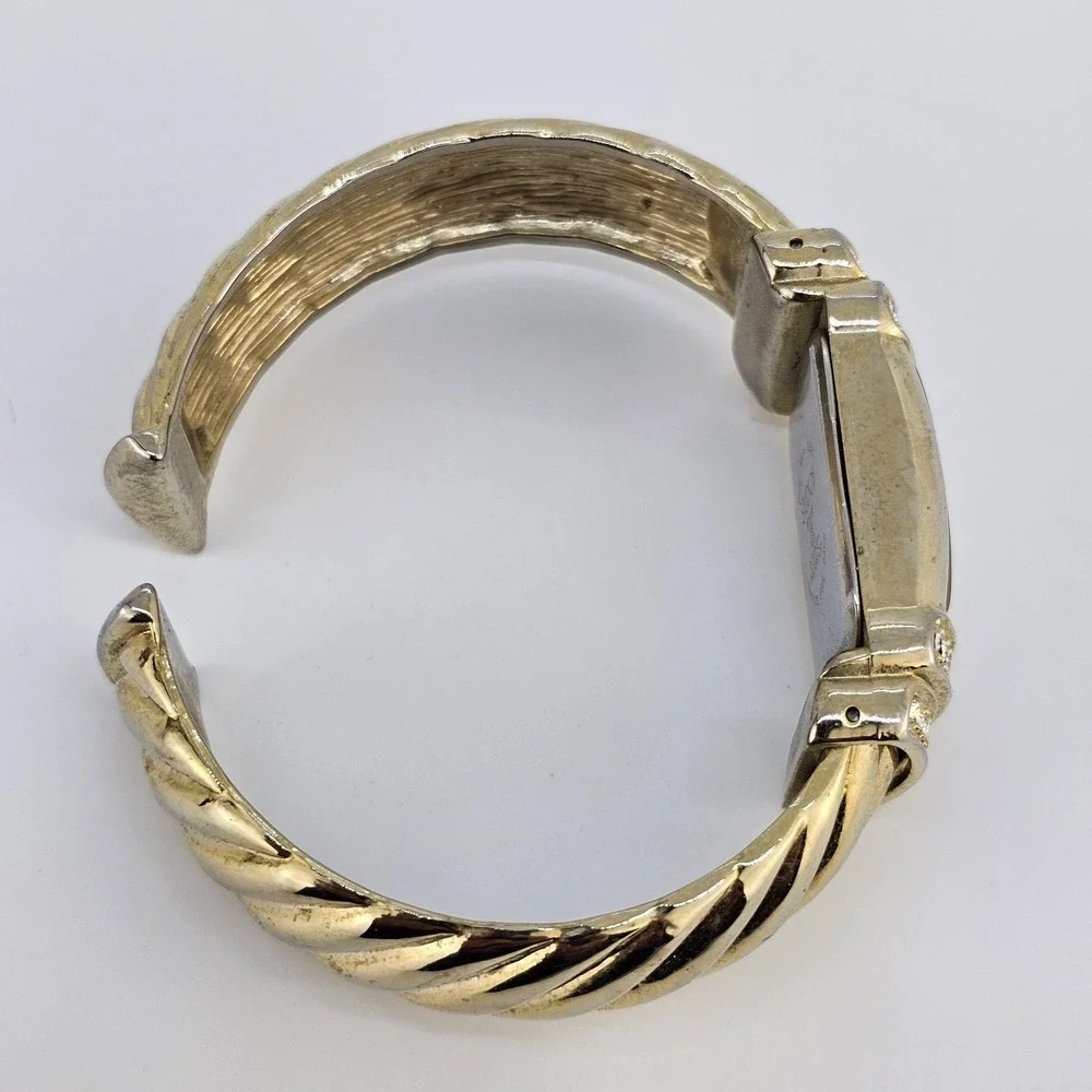Studio Cuff‎ Watch Women 19MM White Dial Gold Bracelet Bands 5.5